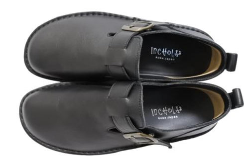 【インコルジェ8005 ブラック】ベルト付カジュアルシューズ